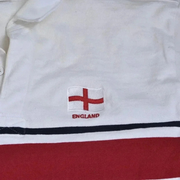 Barbarian Rugby Shirt England World in Union White Long Sleeve Athletic Size XXL - Picture 3 of 11